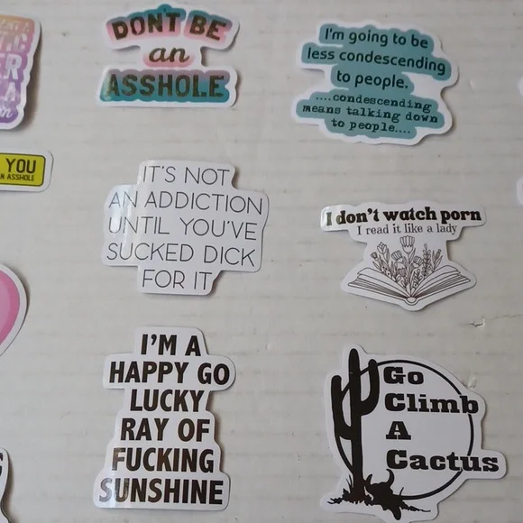 $4 Add-on New Colorful "Rude" Stickers - Set Of 30 - Picture 4 of 7